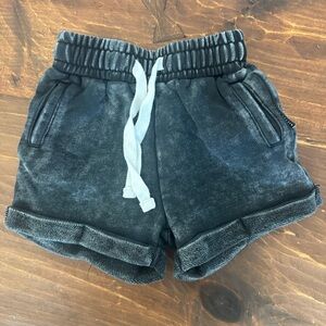 EUC Black Denim Stone Washed Shorts 12-18M